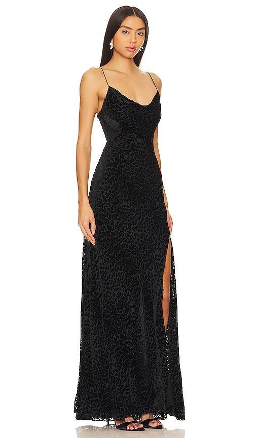 NICHOLAS Ariel Asymmetrical Cowl Gown Black. (also in ). Product Image