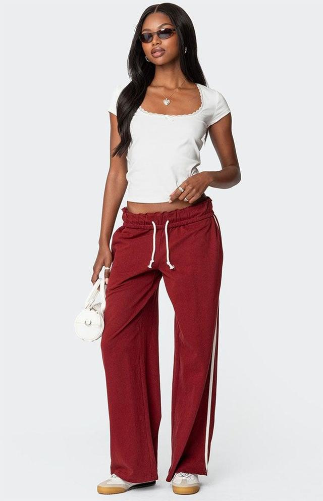 Edikted Women's Chance Fold Over Sweatpants Product Image