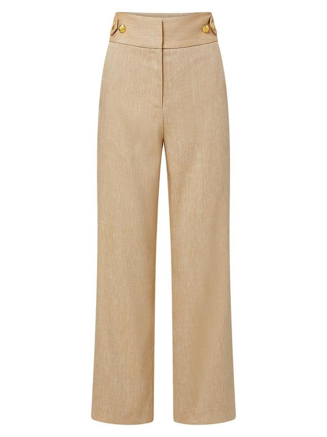 Veronica Beard Tonelli Pant in Beige. Product Image