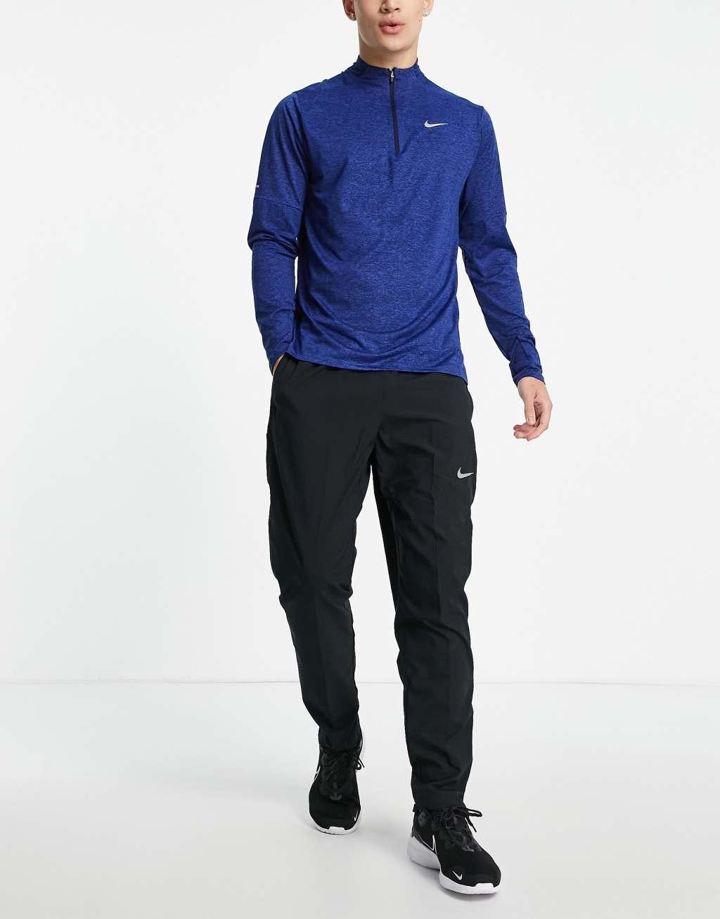 Nike Running DRI-FIT Element half-zip top in royal blue Product Image