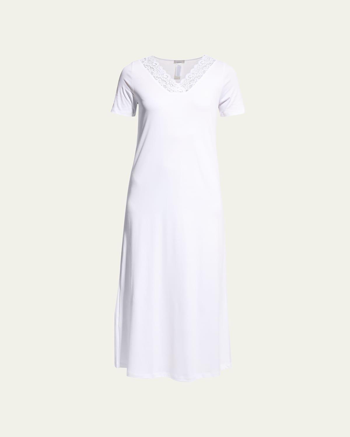 Womens Moments Short-Sleeve Long Gown Product Image