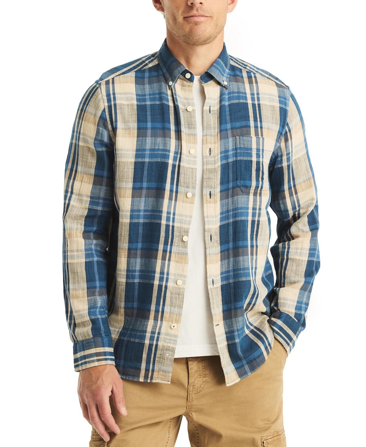 Nautica Mens Classic-Fit Plaid Button-Down Twill Shirt Product Image