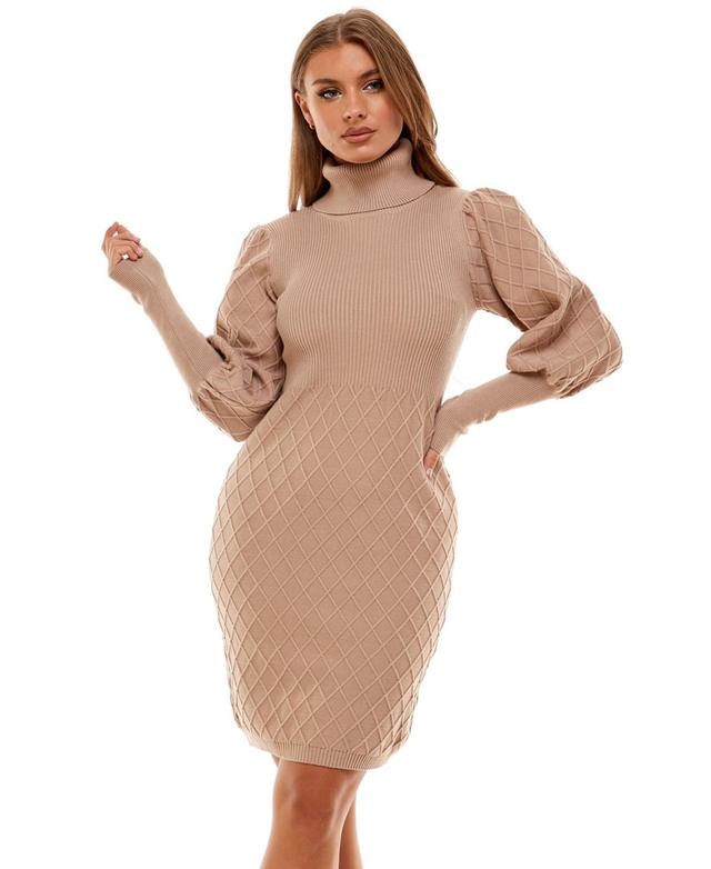 bebe Quilted Sweater Dress Product Image