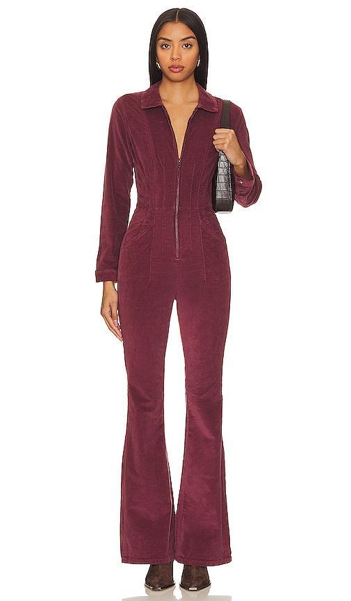 Free People Jayde Corduroy Long Sleeve Flare Jumpsuit Product Image