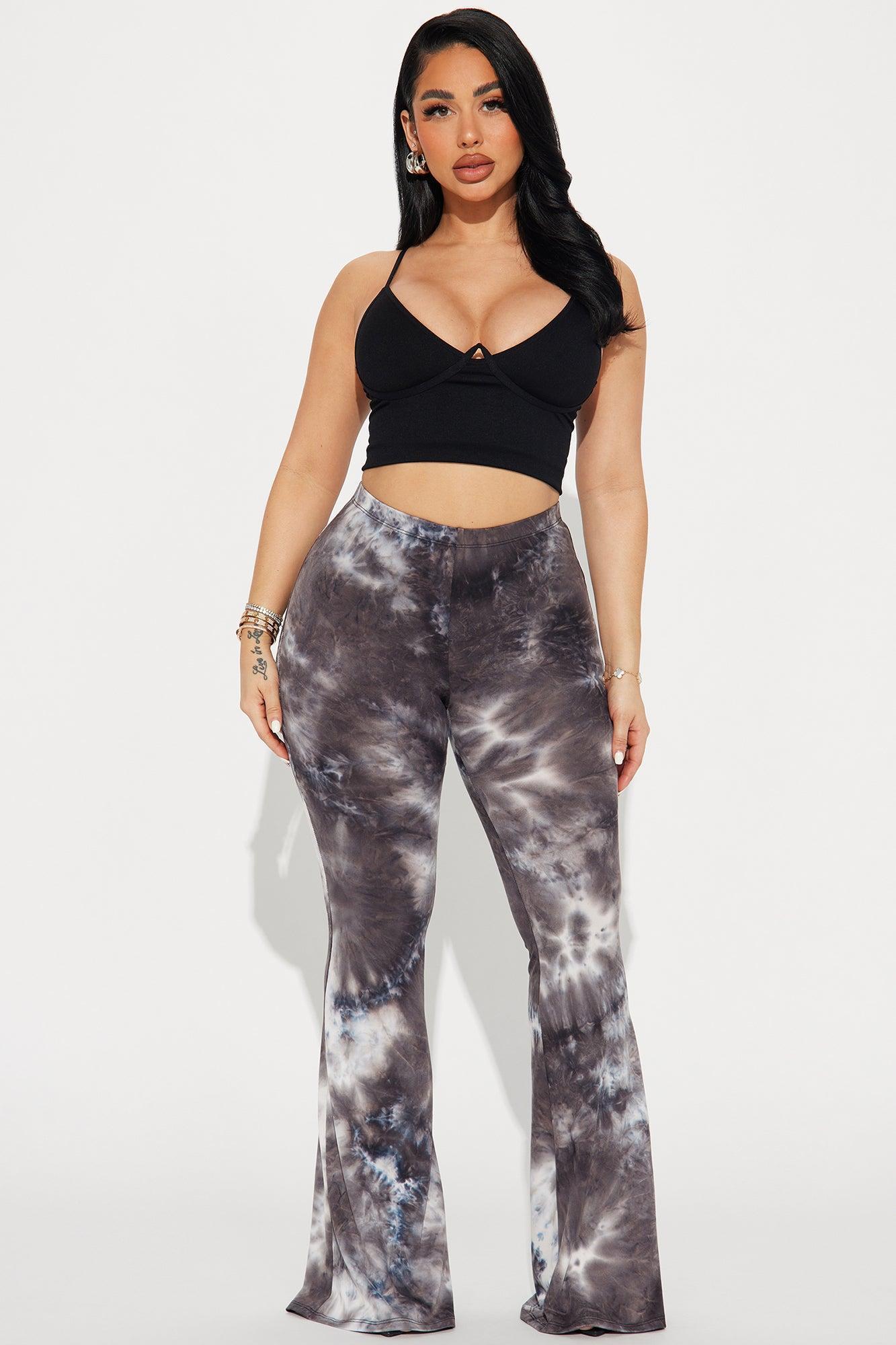 Nikkie Tie Dye Flare Pant - Grey/combo Product Image