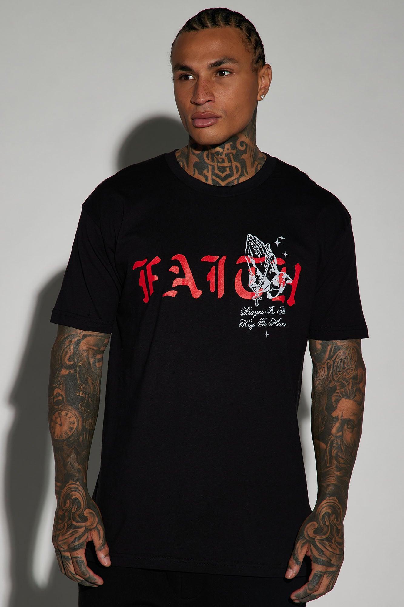 Blessed With Faith Short Sleeve Tee - Black Product Image