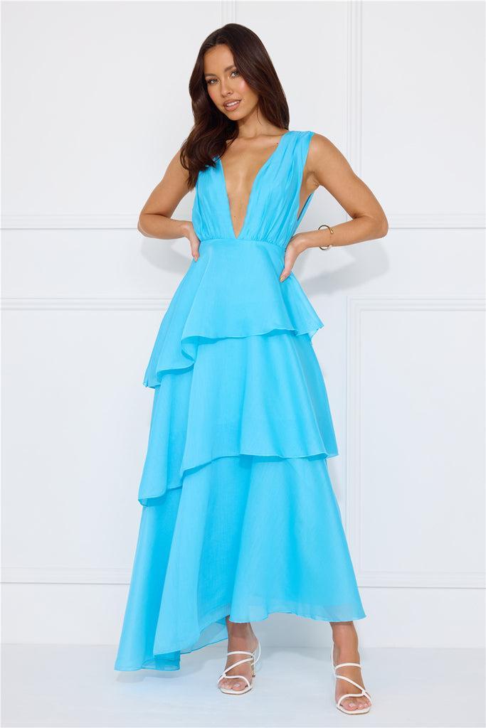 Fashion Zone Maxi Dress Blue Product Image