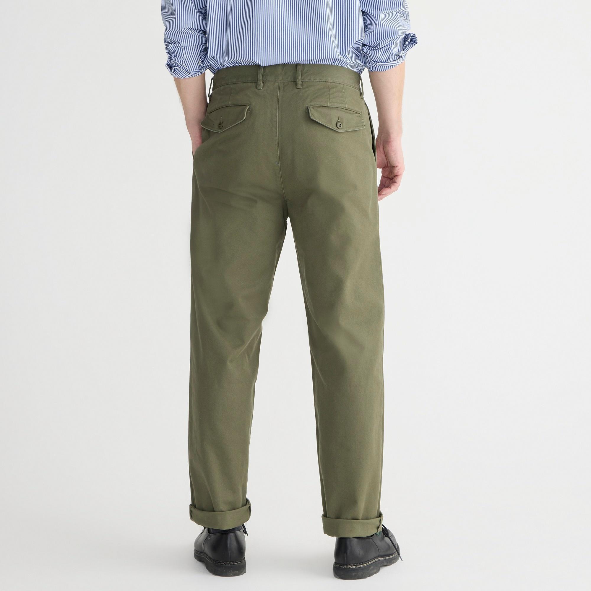 Classic double-pleated chino pant Product Image