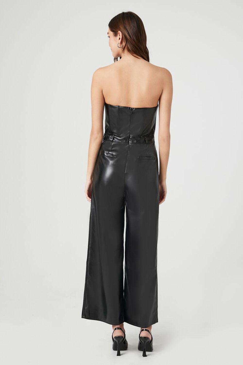 Faux Leather Strapless Jumpsuit | Forever 21 Product Image