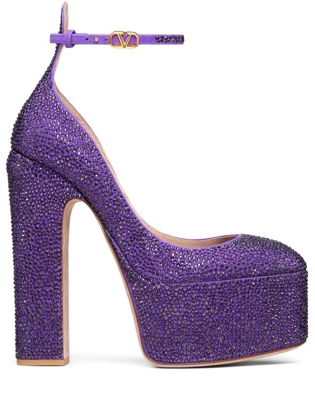 Tan-go Pump With Crystals 155mm Woman Electric Violet 40 In Purple Product Image