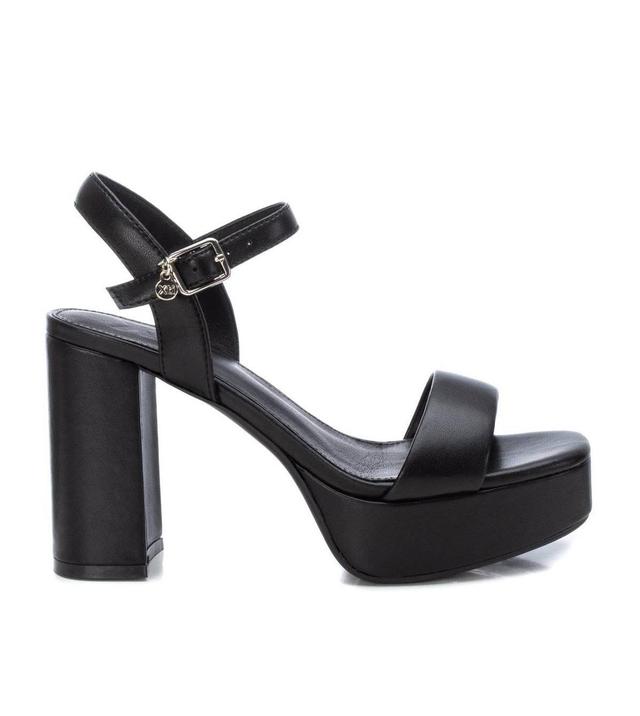 Womens Heeled Platform Sandals By Xti, 14084402 Black Product Image