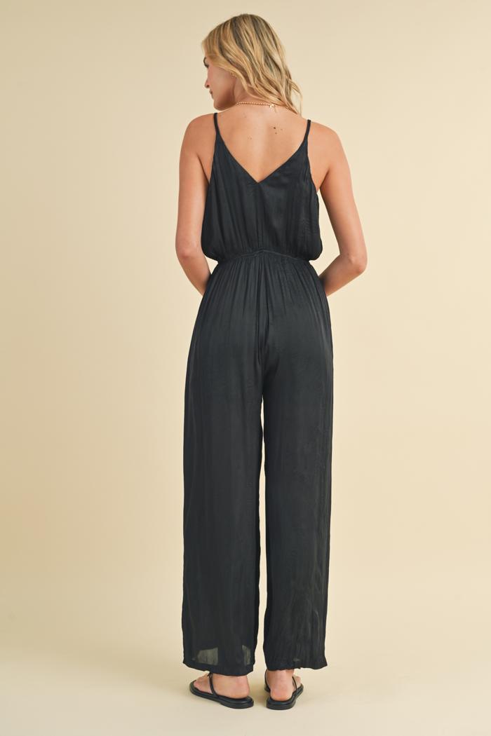 CRINKLE SATIN CAMI JUMPSUIT Product Image