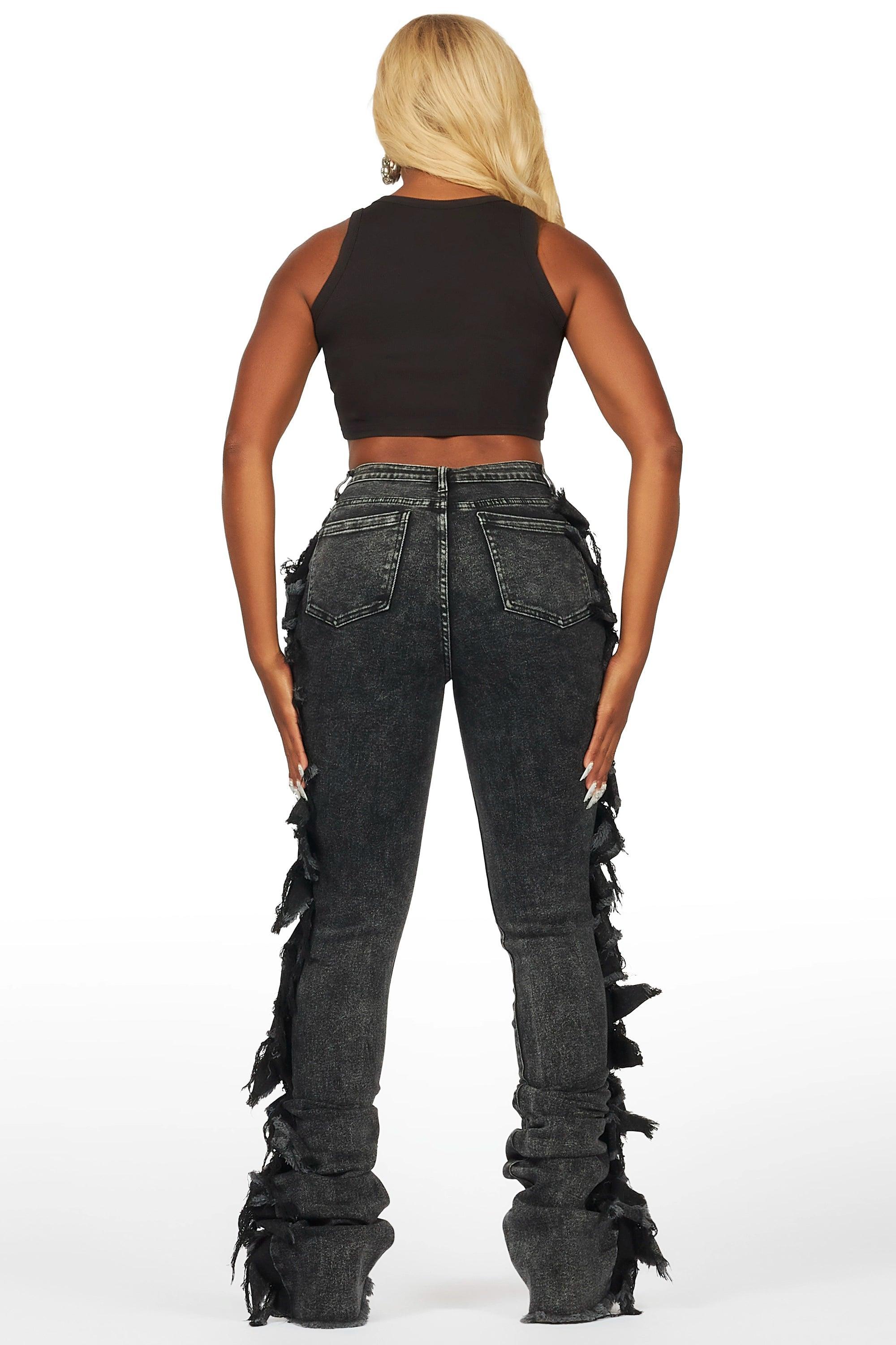 Cataleya Black Wash Super Stacked Jean Female Product Image