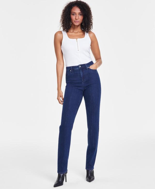 I.n.c. International Concepts Womens High-Rise Straight-Leg Jeans, Created for Macys Product Image