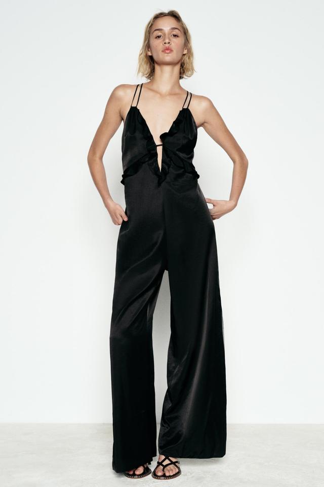 WIDE FIT RUFFLED JUMPSUIT Product Image