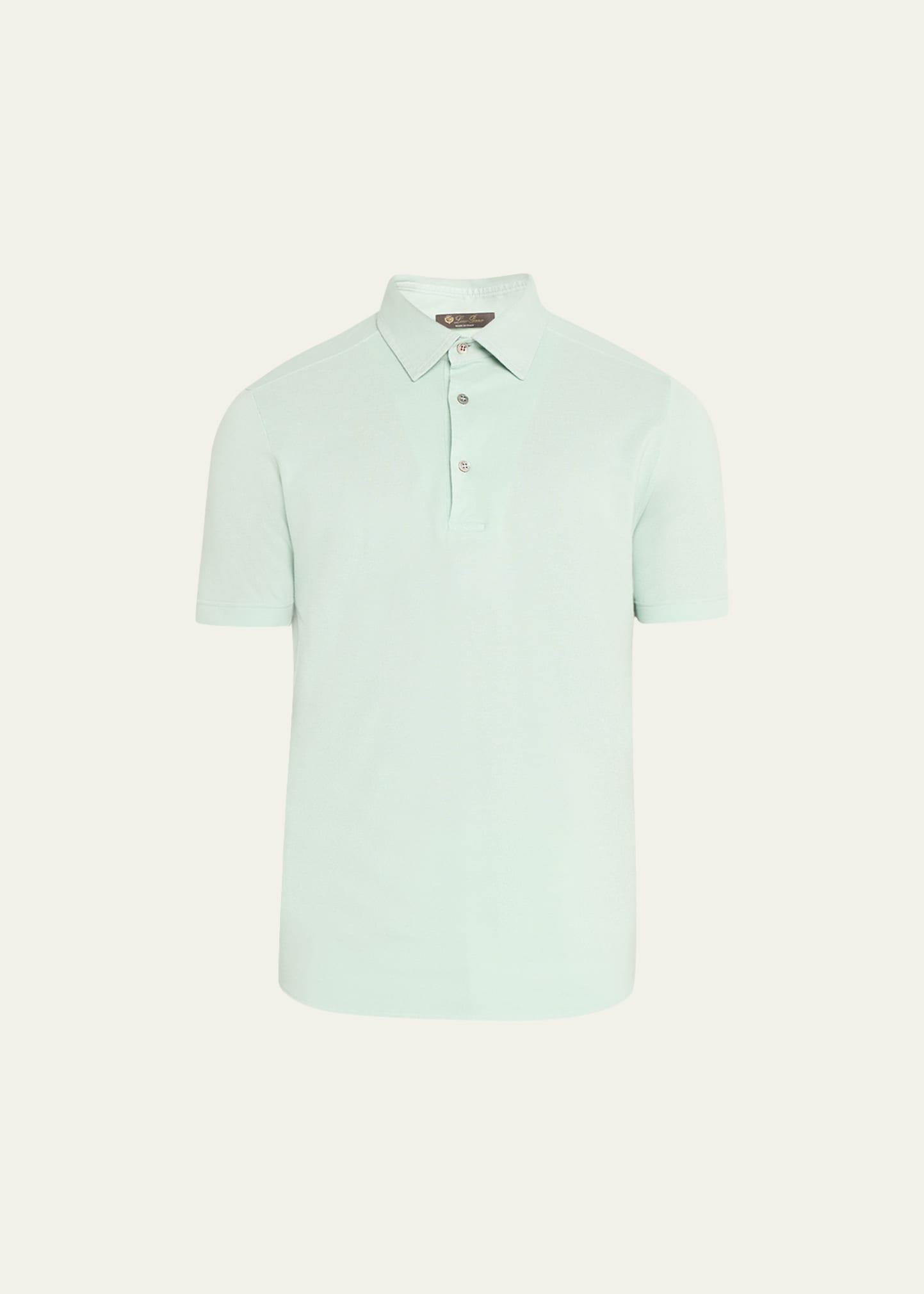 Mens Piqu Dyed Polo Shirt Product Image