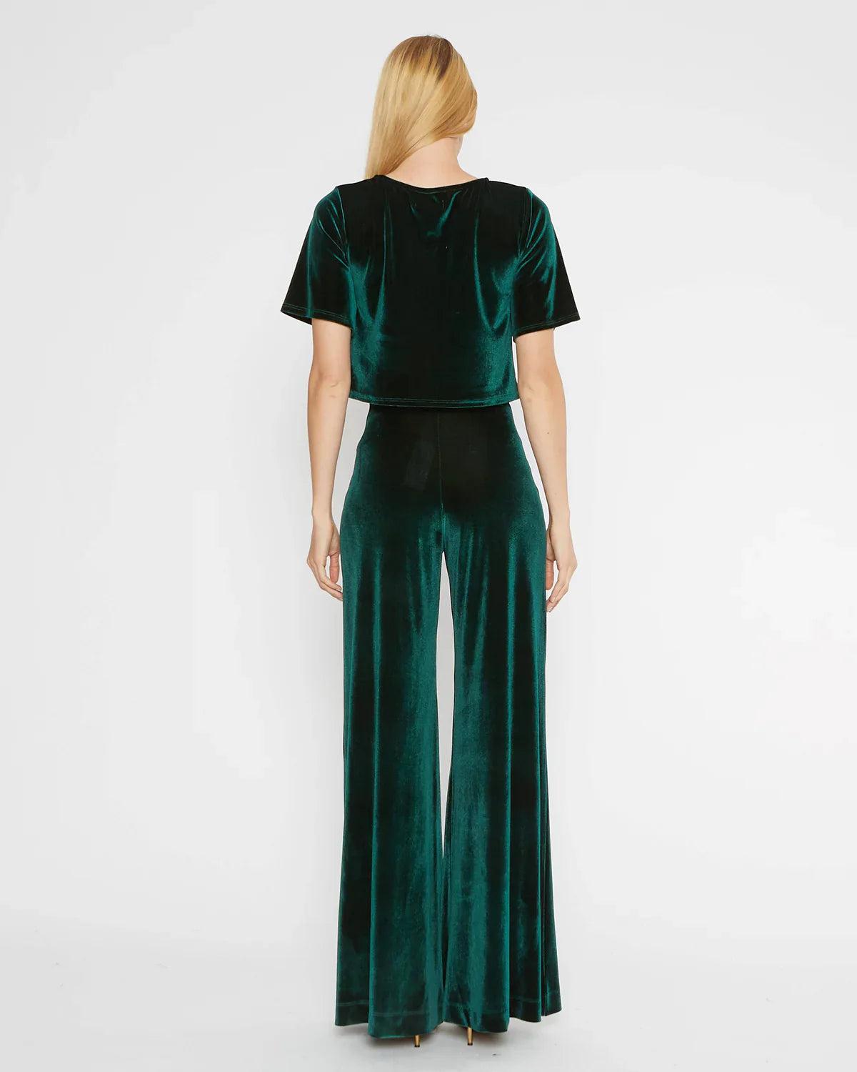 Ripley Rader Emerald Velvet Short Sleeve Top Extended Product Image