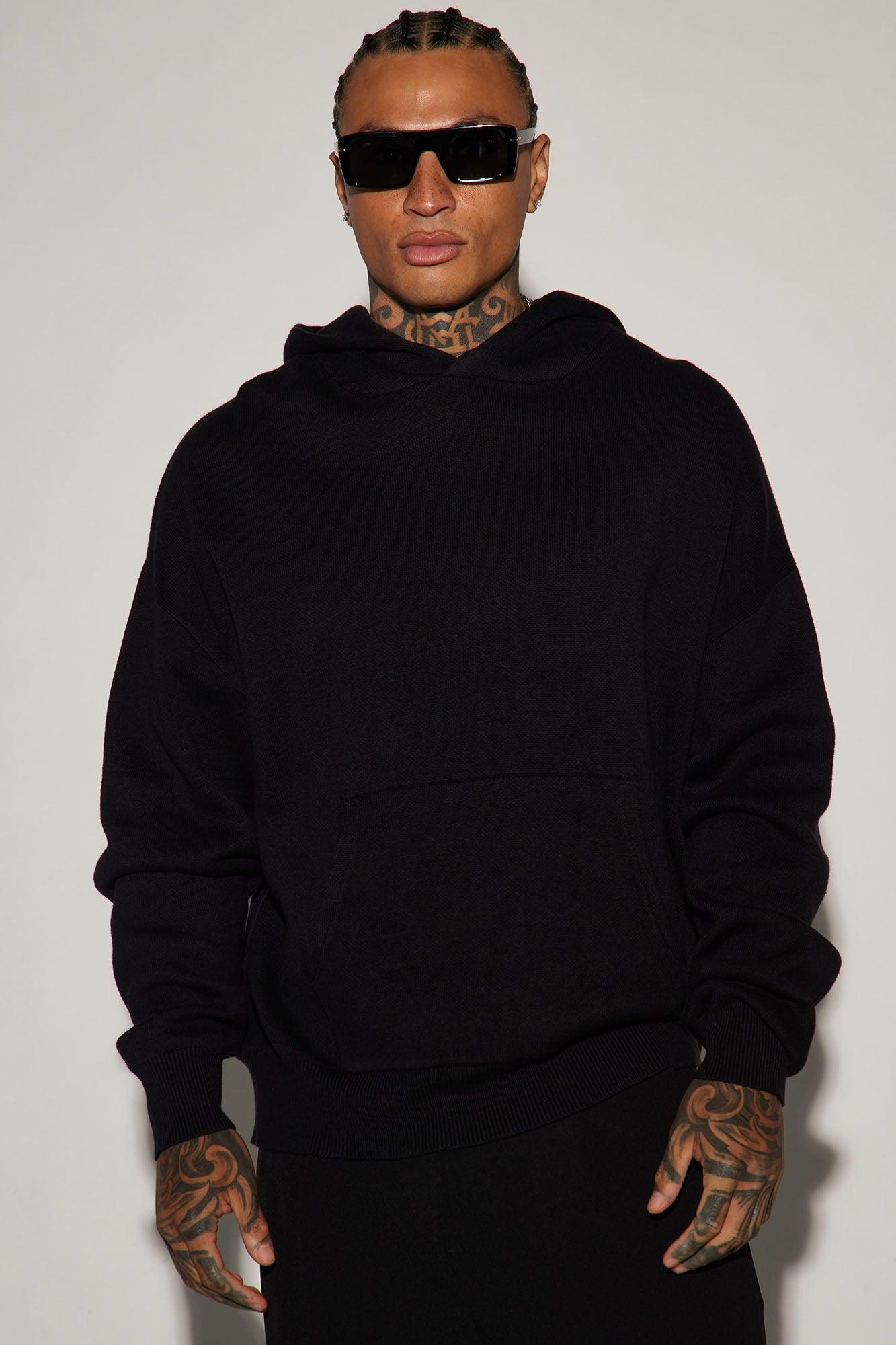 Heavyweight Sweater Hoodie - Black Product Image