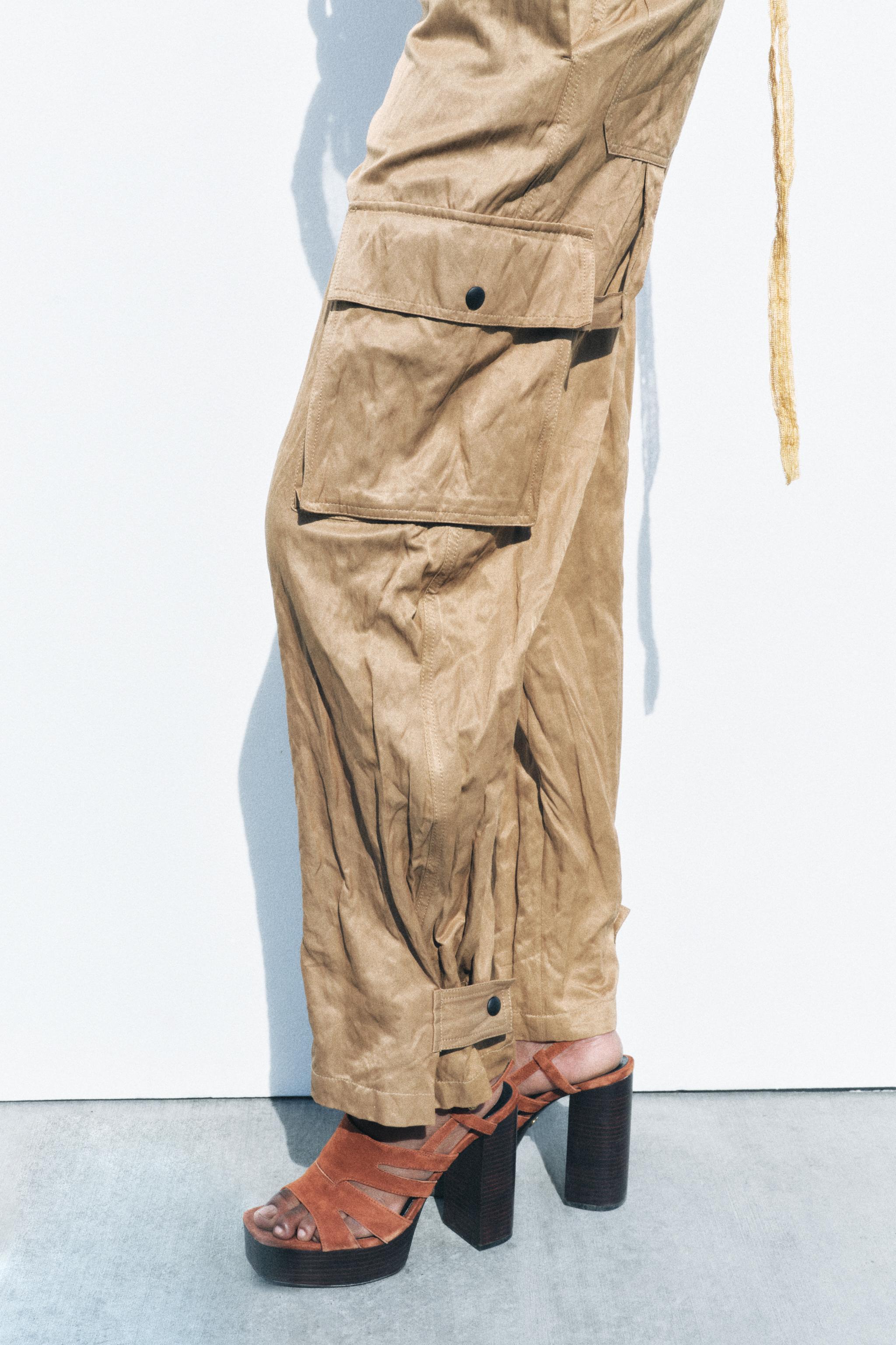 WRINKLED CARGO PANTS ZW COLLECTION Product Image