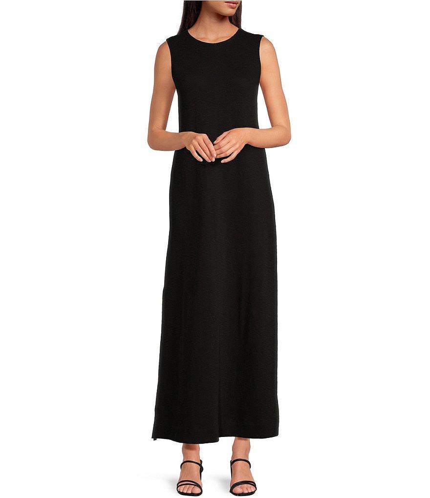 Le' AL.X Jersey Stretch Knit Crew Neck Sleeveless Coordinating Shift Maxi Dress Product Image