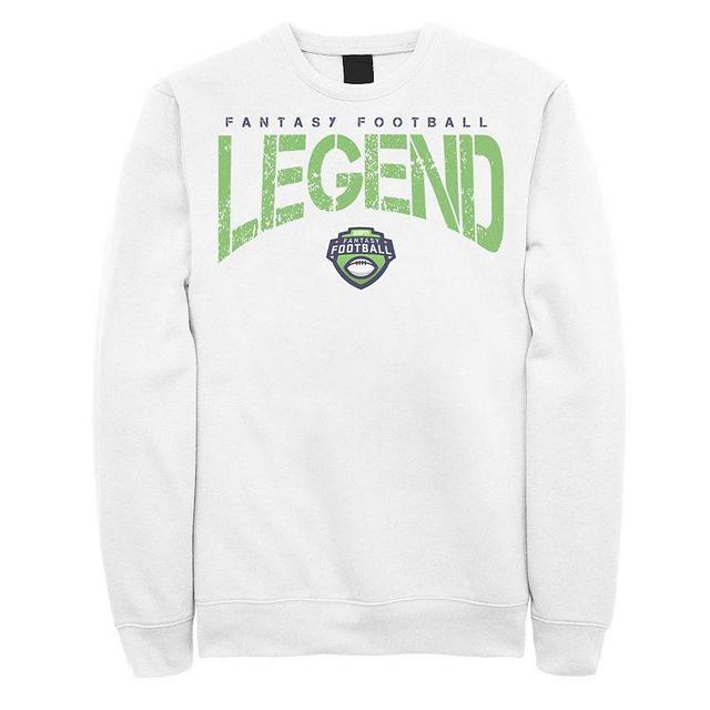 Mens ESPN Fantasy Football Legened Text Sweatshirt White Product Image