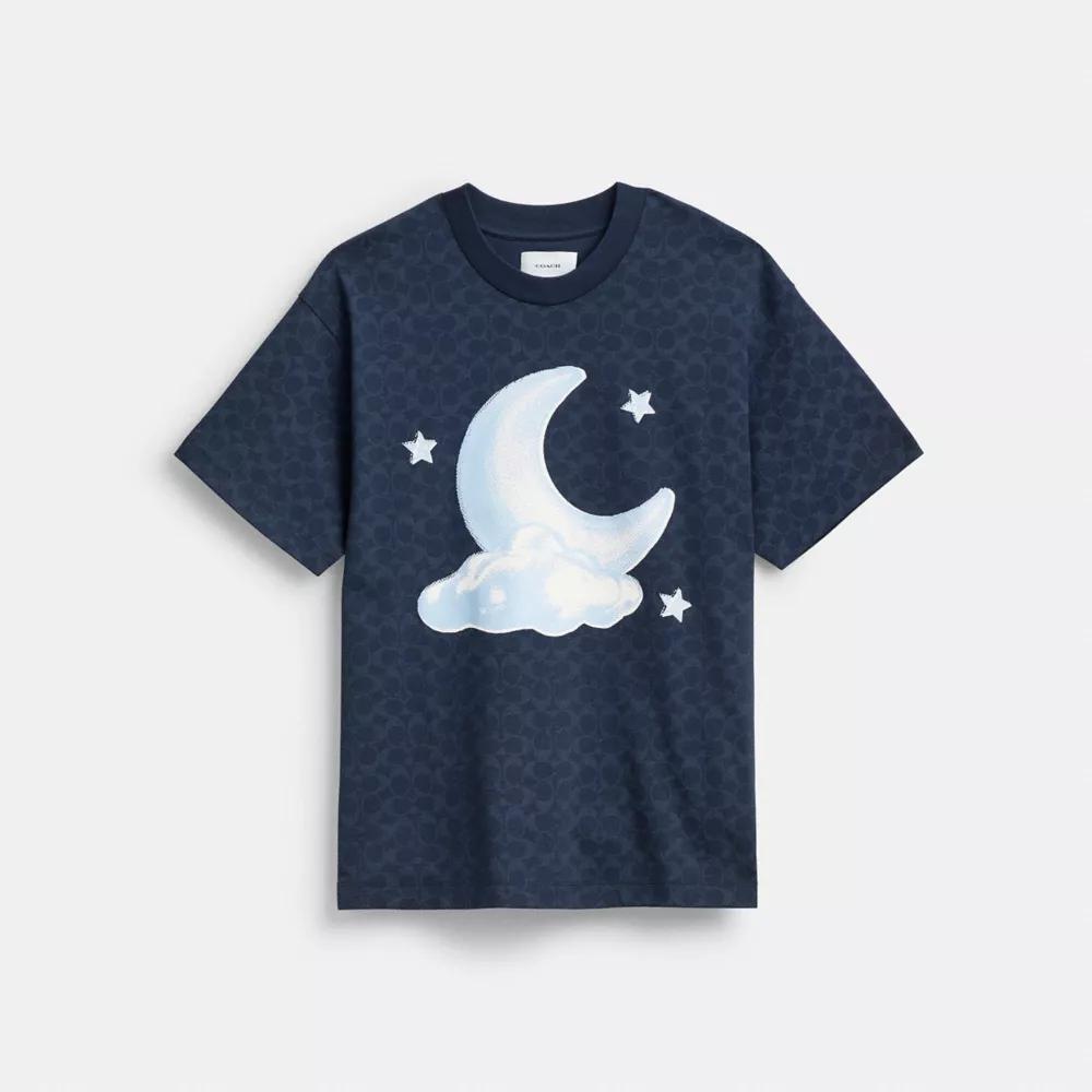 Signature Moon Relaxed T Shirt In Organic Cotton Product Image