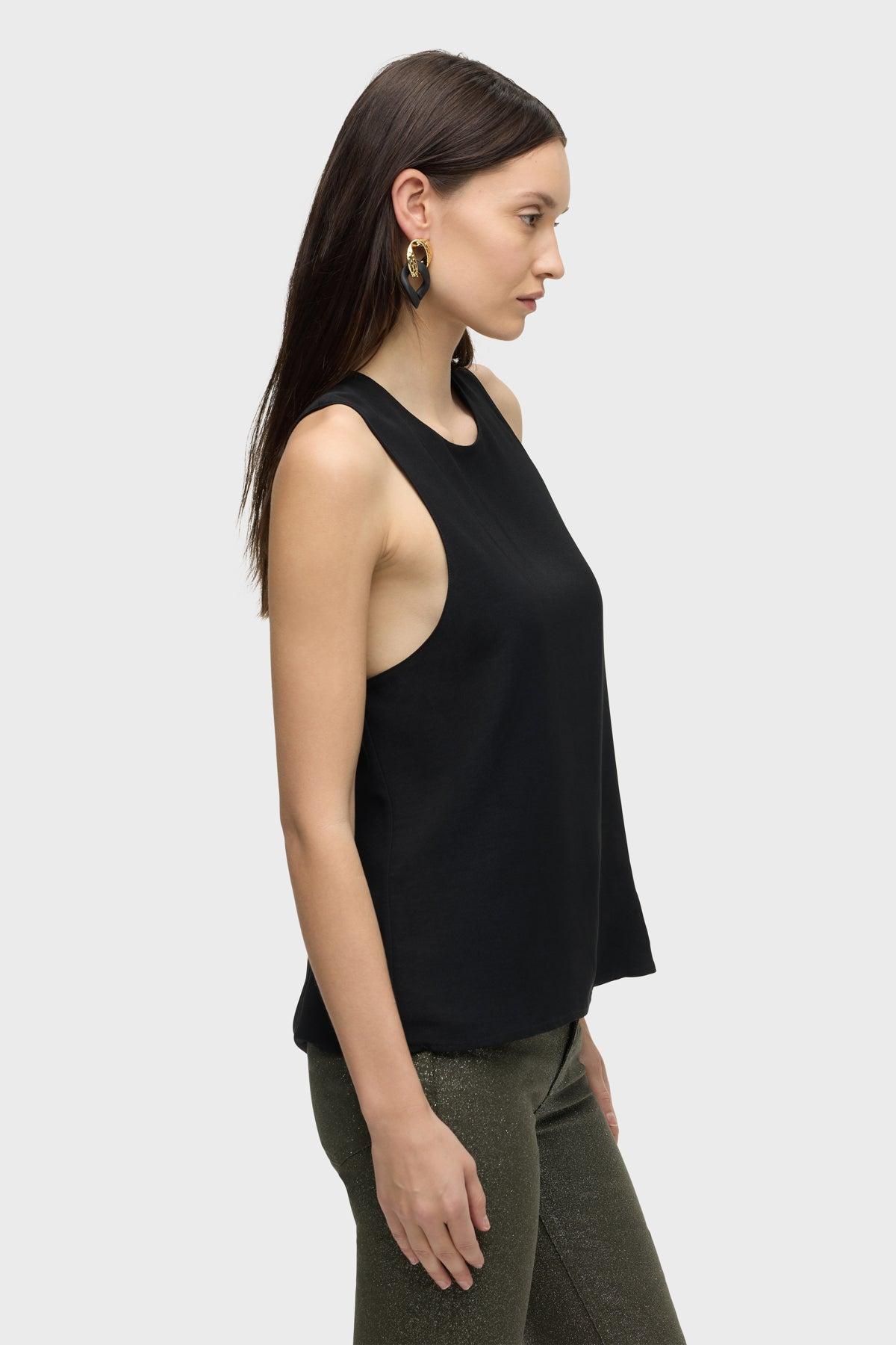 Twist Back Woven Tank Female Product Image