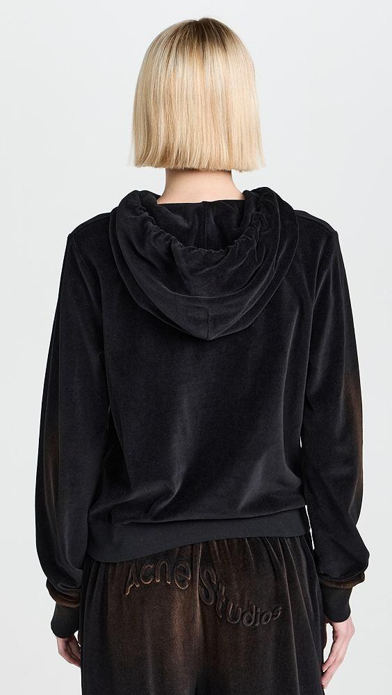 Acne Studios Soft Velour Hooded Sweatshirt | Shopbop Product Image