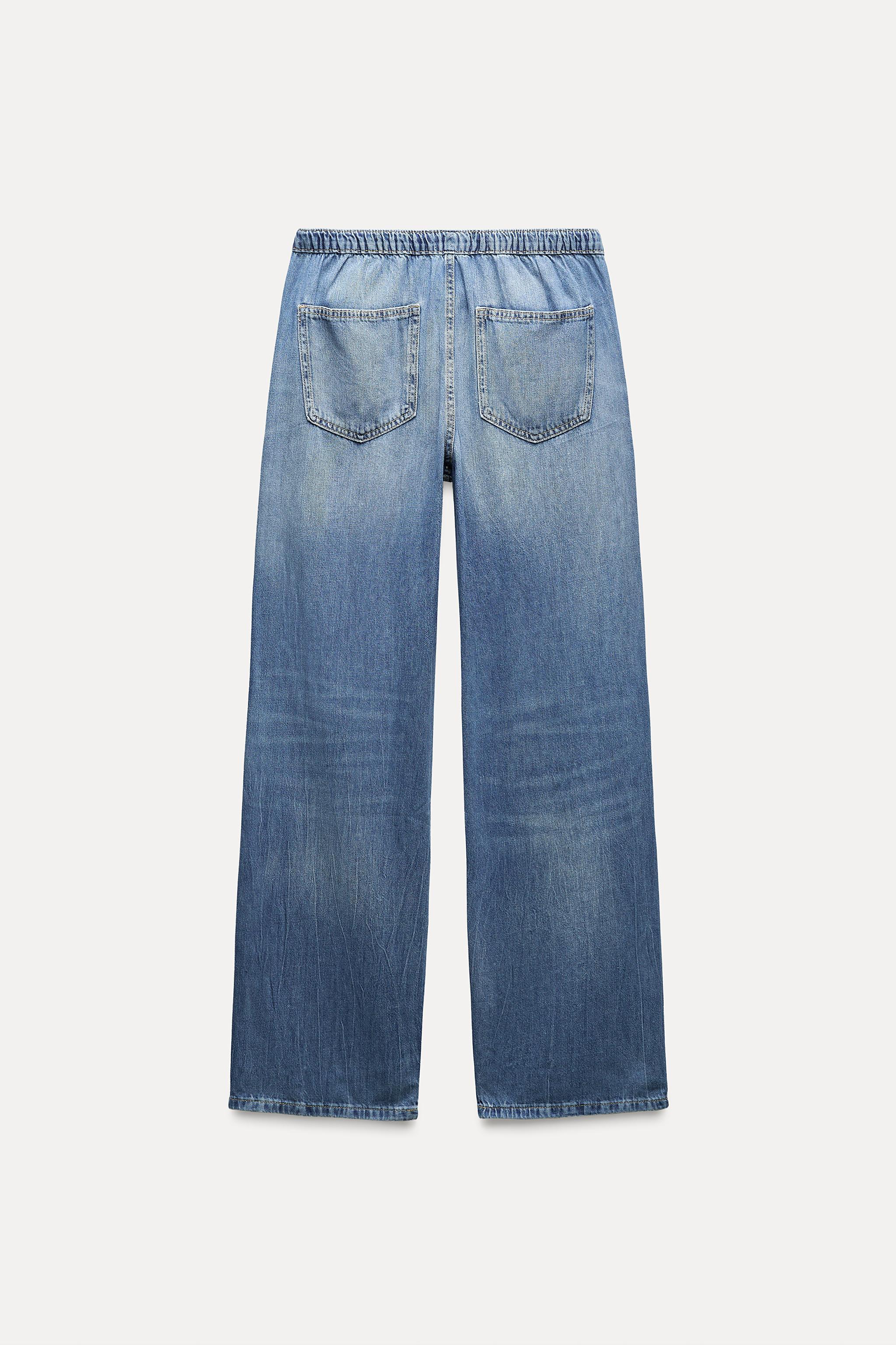 RELAXED MID-RISE PAJAMA PANT JEANS TRF Product Image