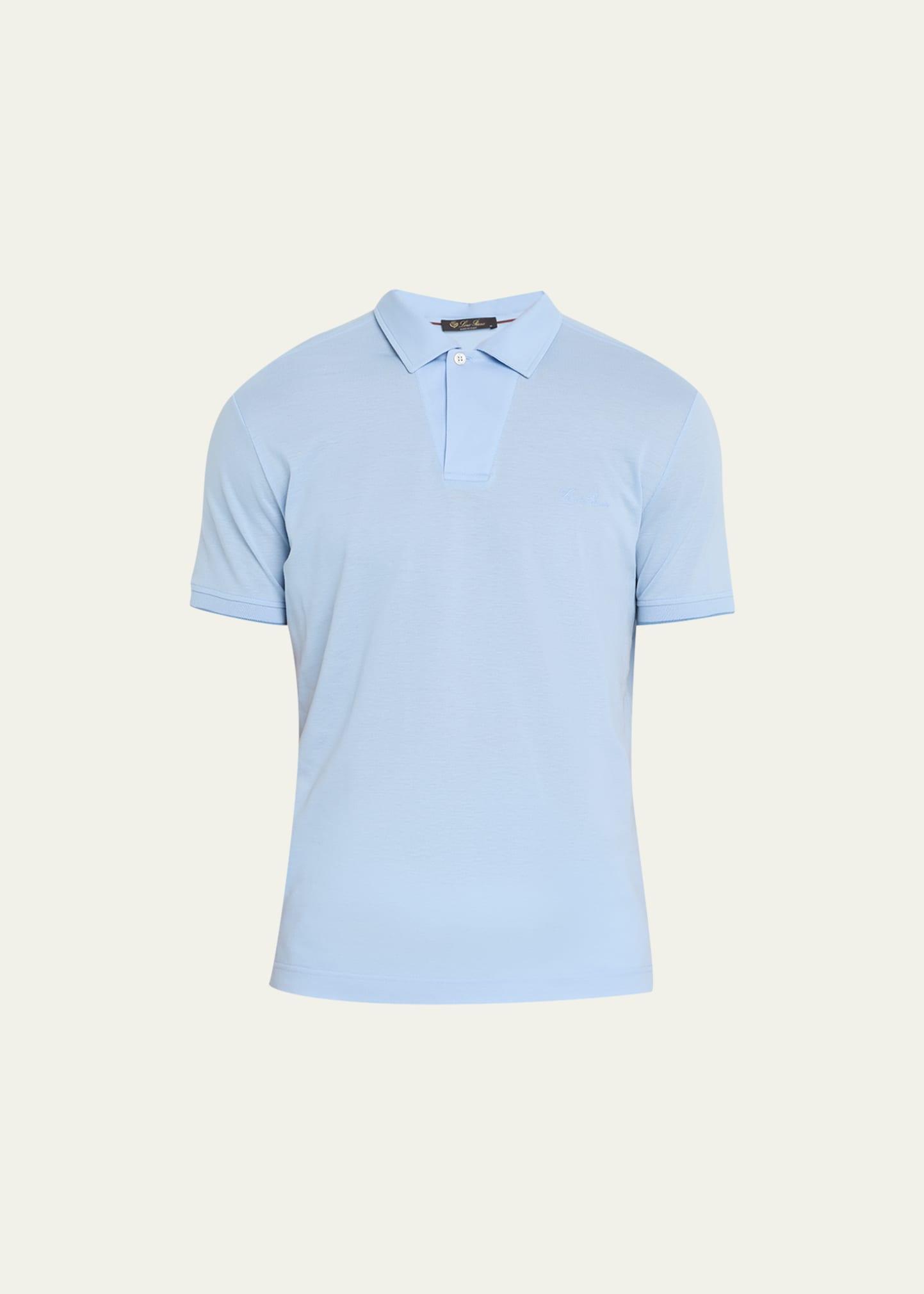 Mens V-Neck Polo Shirt Product Image