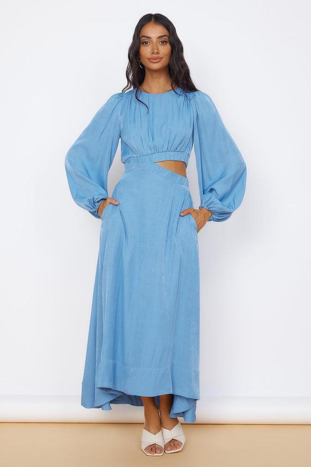 Up All Night Maxi Dress Blue Product Image