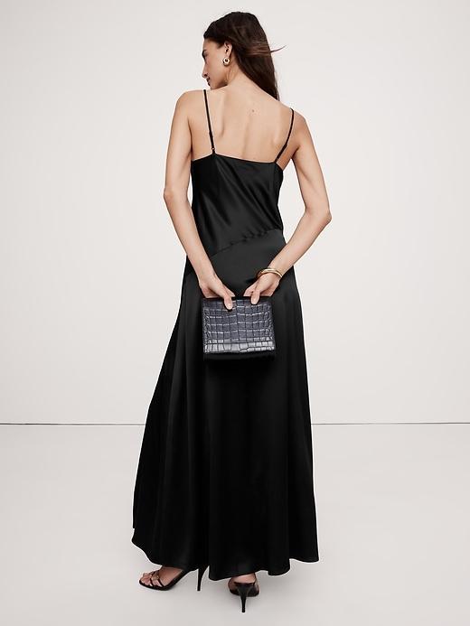 Bias-Cut Silk Maxi Dress Product Image