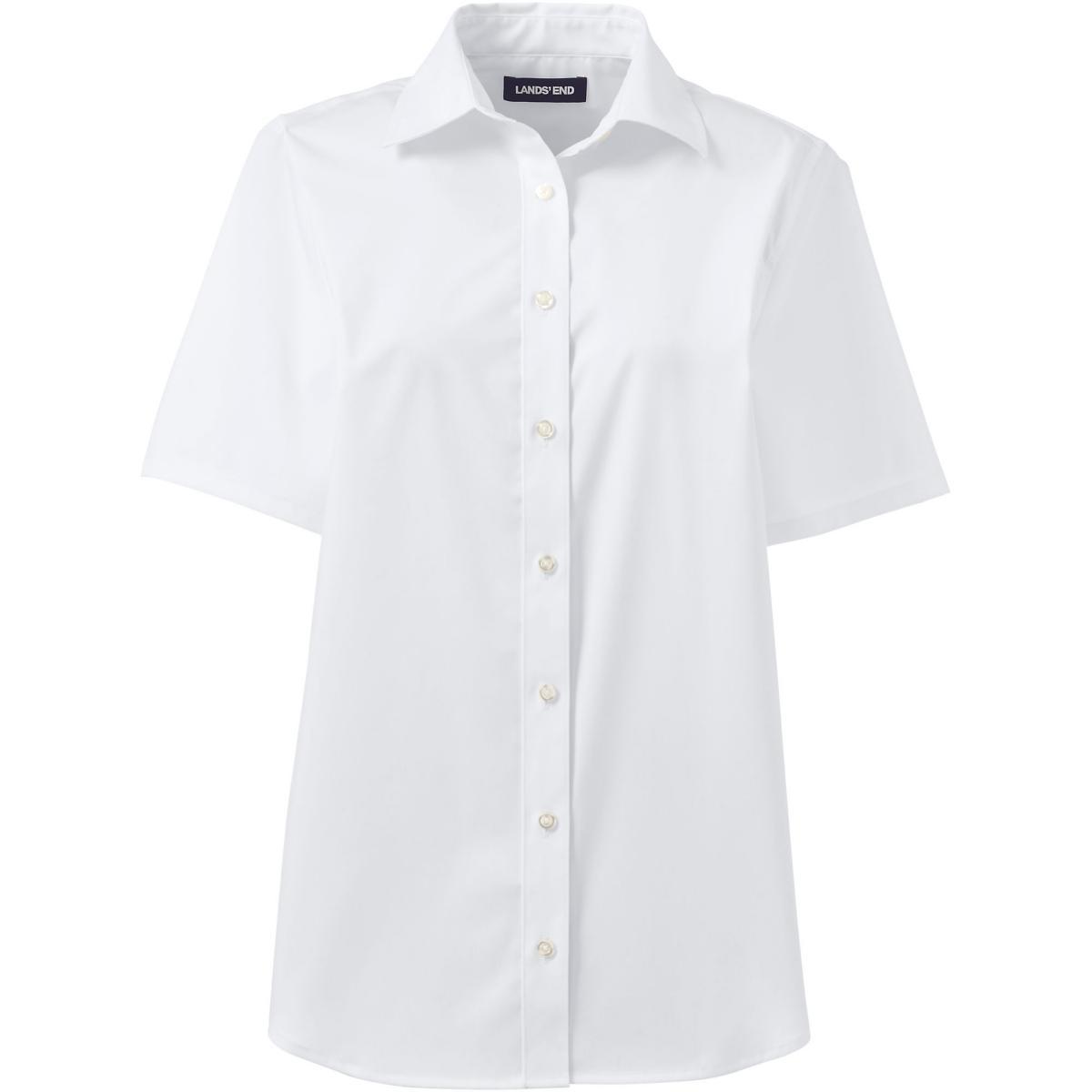 Womens Lands End No Gape Short Sleeve Stretch Shirt Product Image