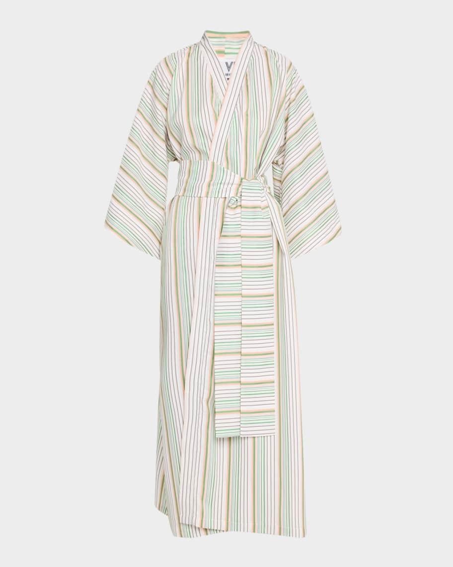 Striped Maxi Wrap Dress Product Image