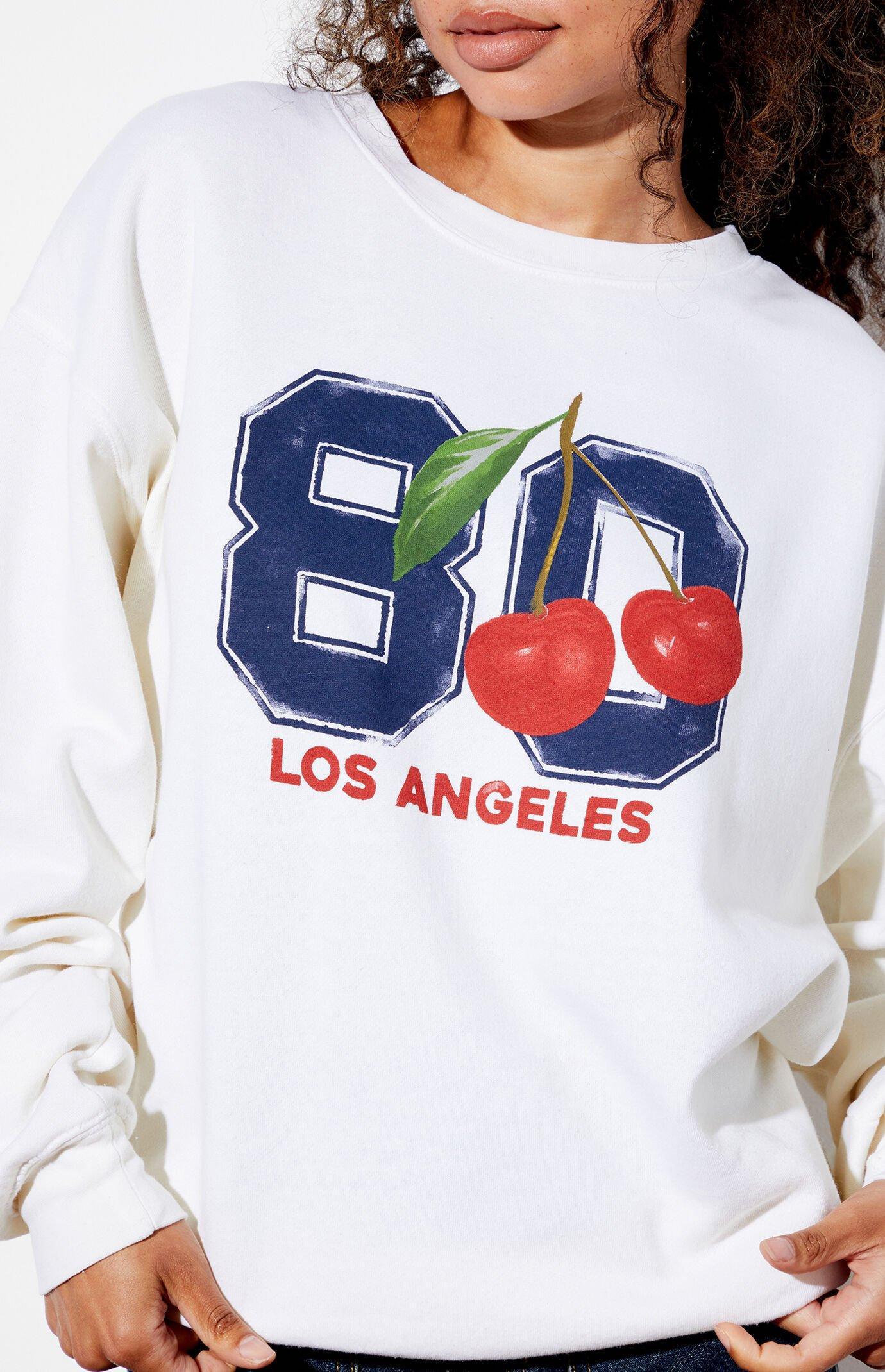 Women's Cherry LA Number Crew Neck Sweatshirt Product Image