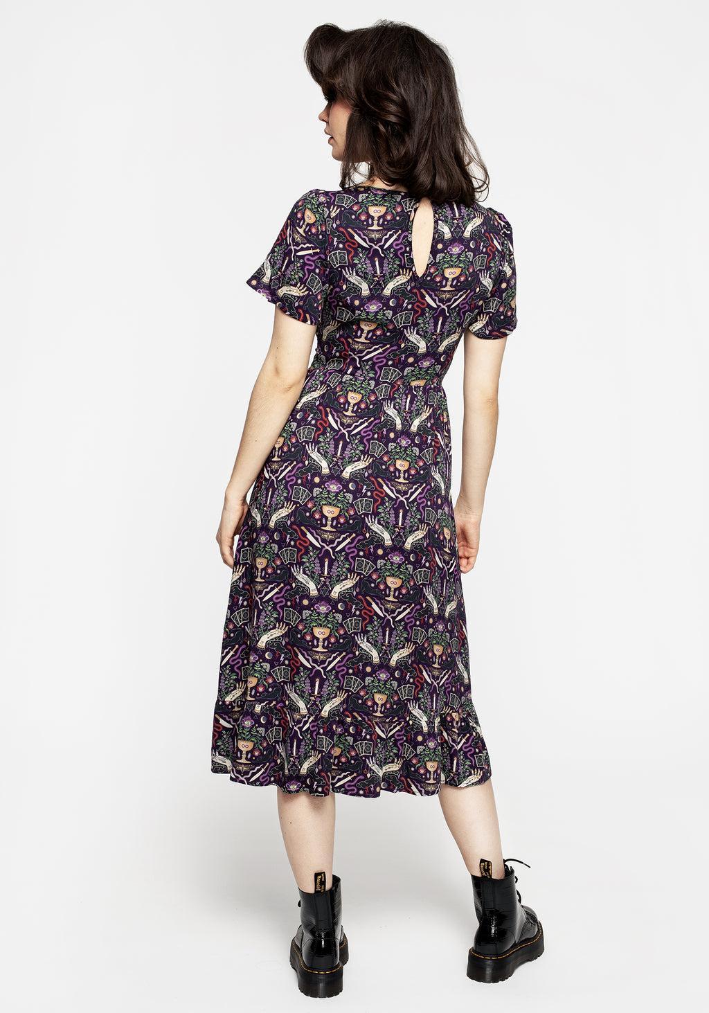 Modern Mystic Button Up Midi Dress Product Image