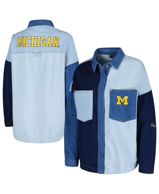 Womens Hype and Vice Denim Michigan Wolverines Multi-Hit Hometown Full-Snap Jacket Product Image