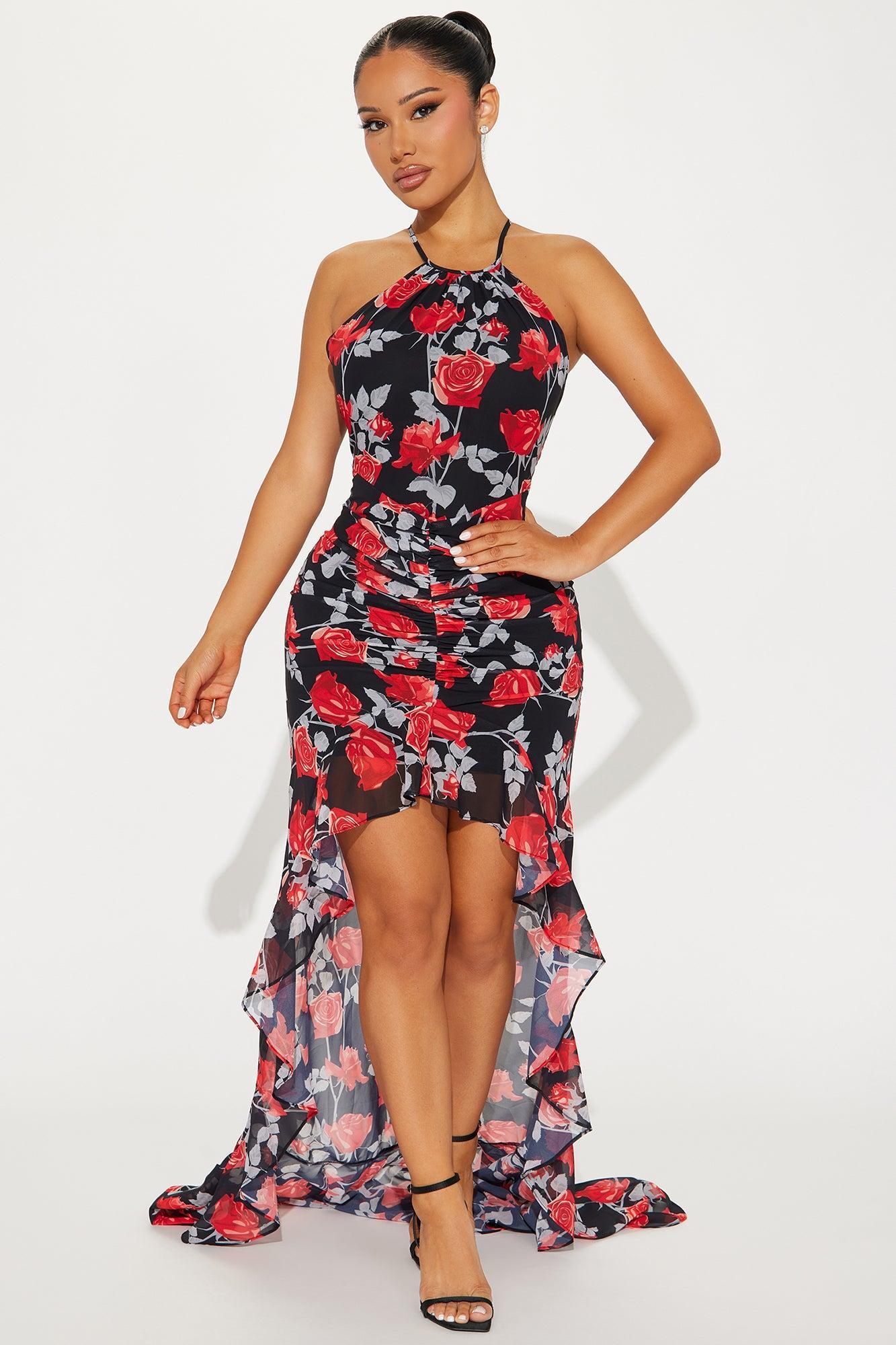 Buy Her Roses Maxi Dress - Black/combo Product Image