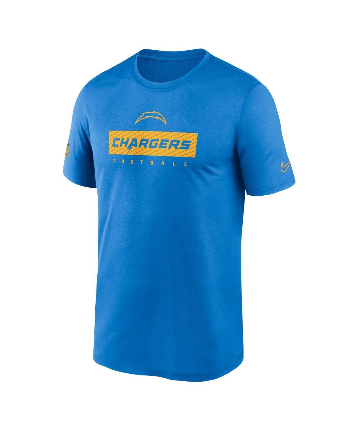 NIKE Men's Powder Blue Los Angeles Chargers Sideline Player Performance T-shirt Product Image