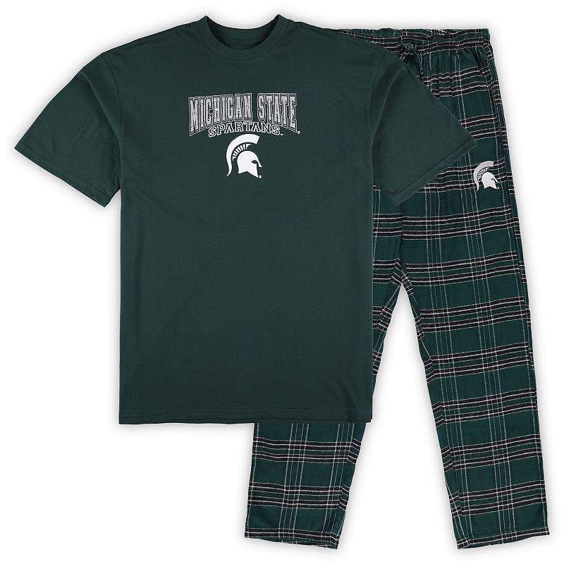 Mens Profile Michigan State Spartans Big & Tall 2-Pack T-Shirt & Flannel Pants Set Product Image