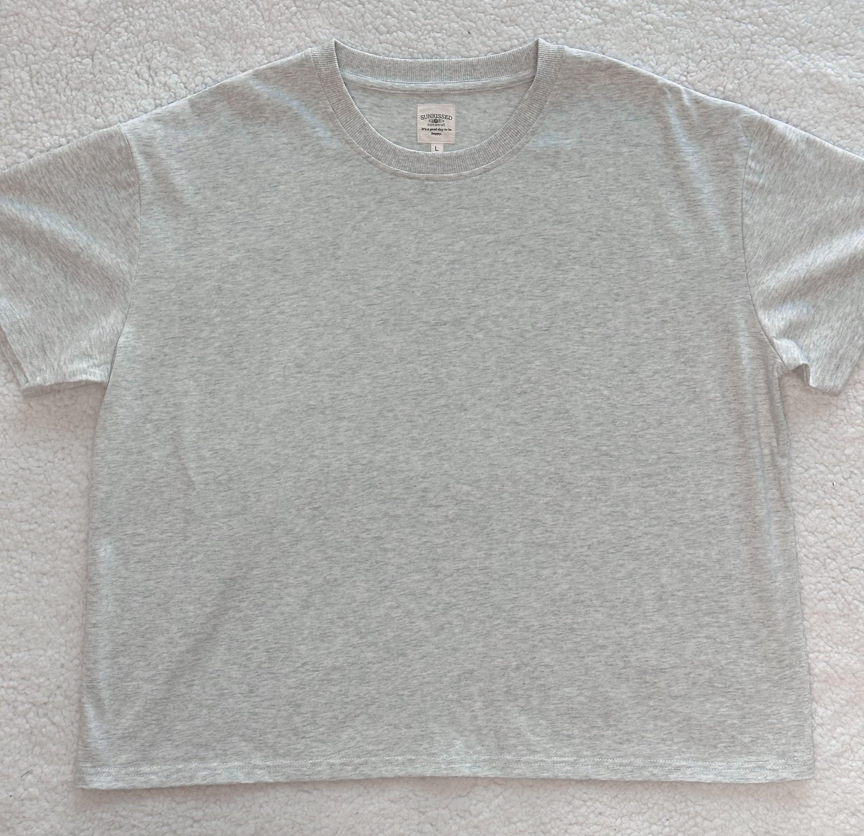 Pearl Grey Basic Blank Tee Product Image