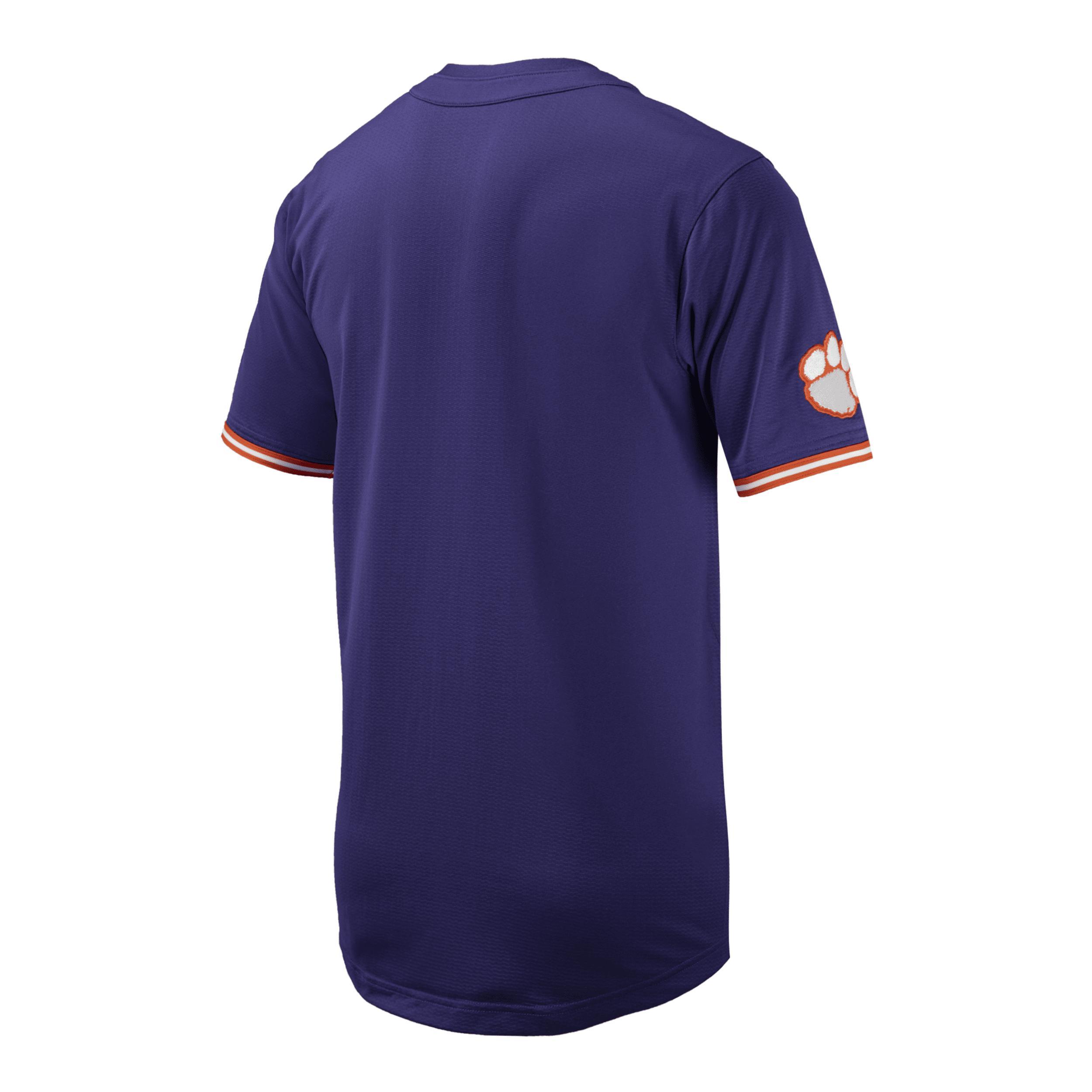 Mens Nike Clemson Tigers Replica Full-Button Baseball Jersey Product Image