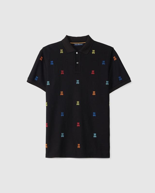 Psycho Bunny Men's Bonham Pique Polo 001 BLACK Product Image