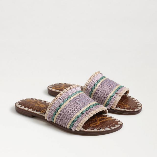 Sam Edelman Georgia Slide Sandal Washed Lilac Multi Raffia Product Image