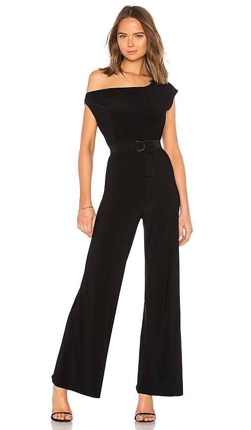 Norma Kamali Drop Shoulder Jumpsuit Black. (also in S, XS). Product Image