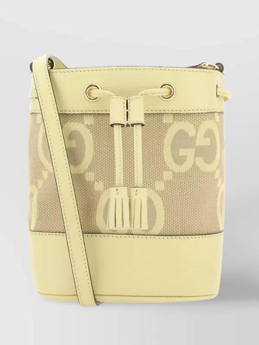 Jumbo Gg Fabric And Leather Mini Ophidia Bucket Bag Product Image