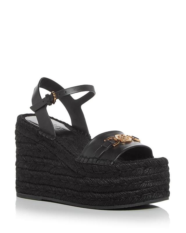 Versace Womens Medusa Espadrille Wedge Sandals Product Image