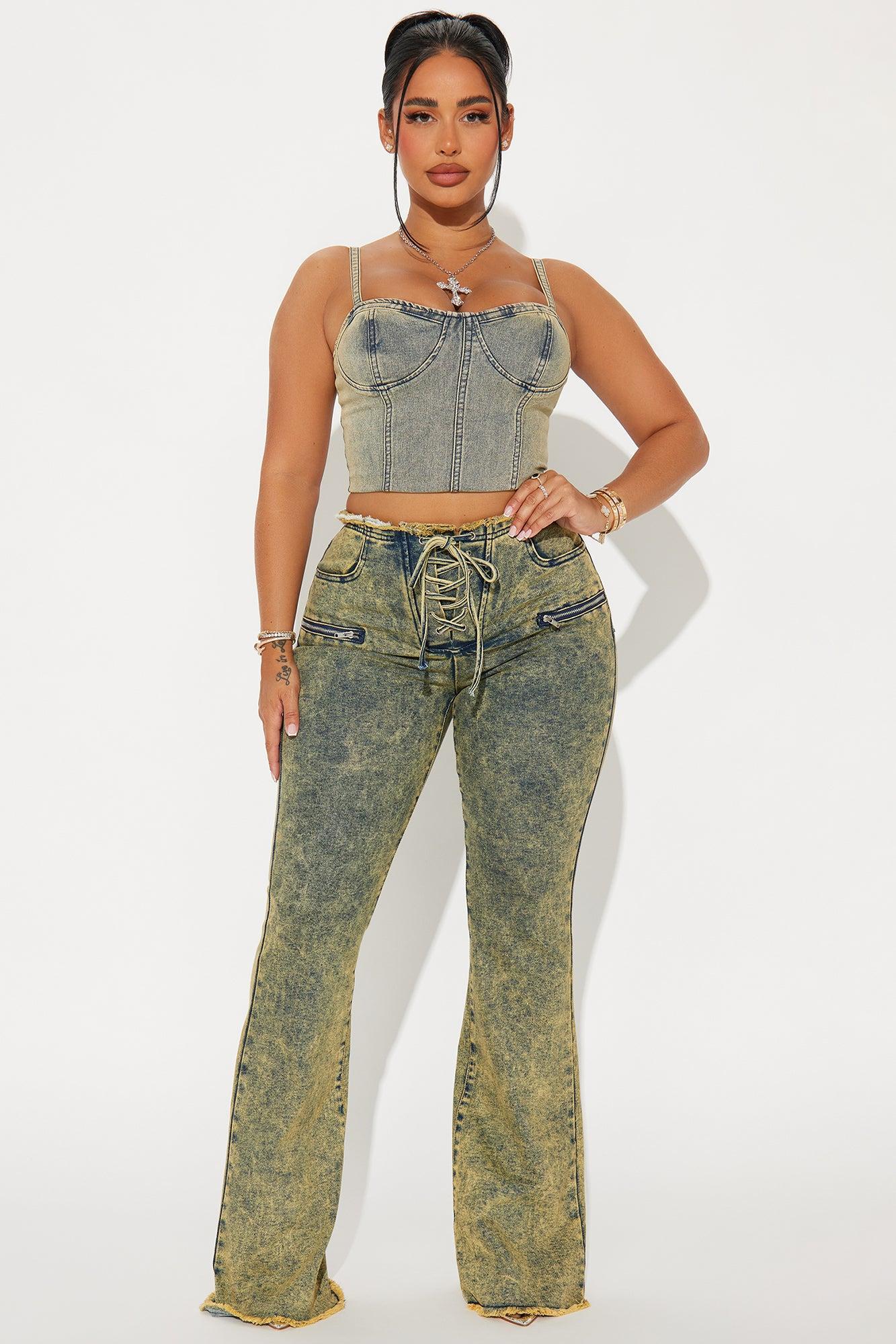 Know You Well Acid Wash Flare Jean - Vintage Wash product image