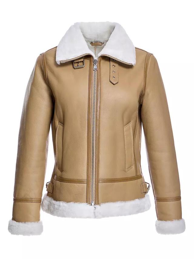 Leather & Shearling Flight Jacket Product Image