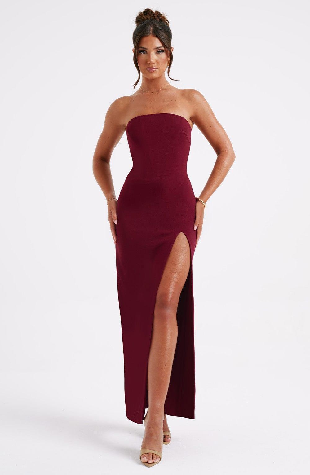 Marcia Maxi Dress - Burgundy Product Image